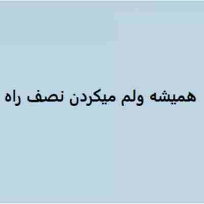 آهنگ همیشه ولم میکردن نصف راه