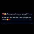 تا فهمیدی دوست دارم زدی به چاک
